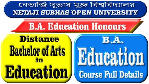 Nsou BA Education HED UG,BDP Full Course  details & Syllabus Distance Under Graduation Netaji Subhas