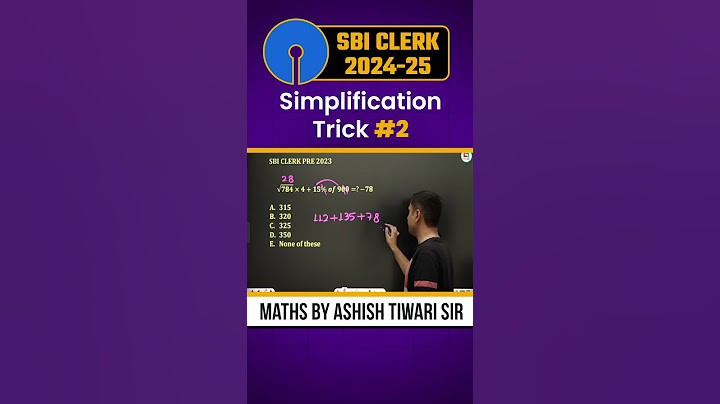 SBI Clerk 2024 | Simplification Tricks #2 | Simplification for Banking Exam | Maths by Ashish Tiwari