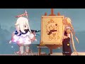 Genshin Impact - Событие Белая пыль и снежная тень (глава II) Рисуем Паймон))) #1