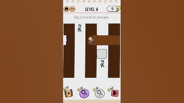 Brain Test 2 | Prison Escape | Level 8 | Dig a tunnel to escape