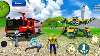 Spider Rope Hero Gangster Crime - Rescue Truck Driving at Vegas City - Android Gameplay screenshot 4