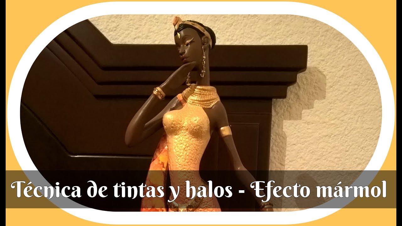 Pinta cerámica: Africana Elegante con técnica de tintas