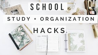 BACK TO SCHOOL ESSENTIALS LIFE HACKS ORGANIZATION STUDY TIPS FREE PLANNER GIVEAWAY