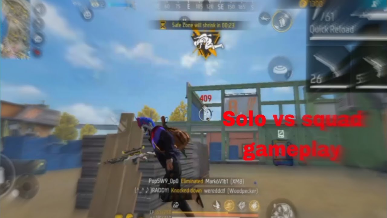 Full map solo vs squad gameplay free fire|| solo vs squad - YouTube