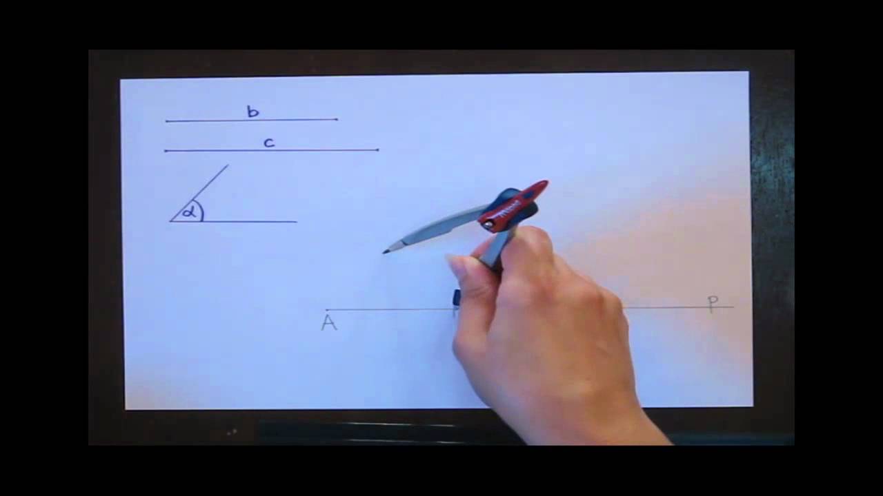 Konstrukcija na triagolnik so dve strani i agol