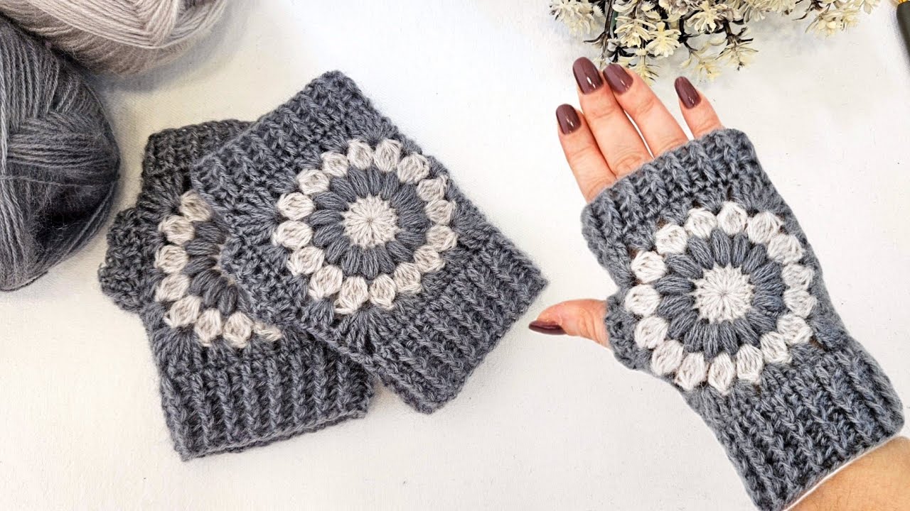вязать легко использовать прямо сейчас | Как сделать перчатки без пальцев с узором.