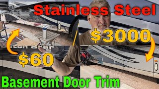 Stainless Steel Basement Door Trim Save Big $$$ On Chrome Wrap Instead!