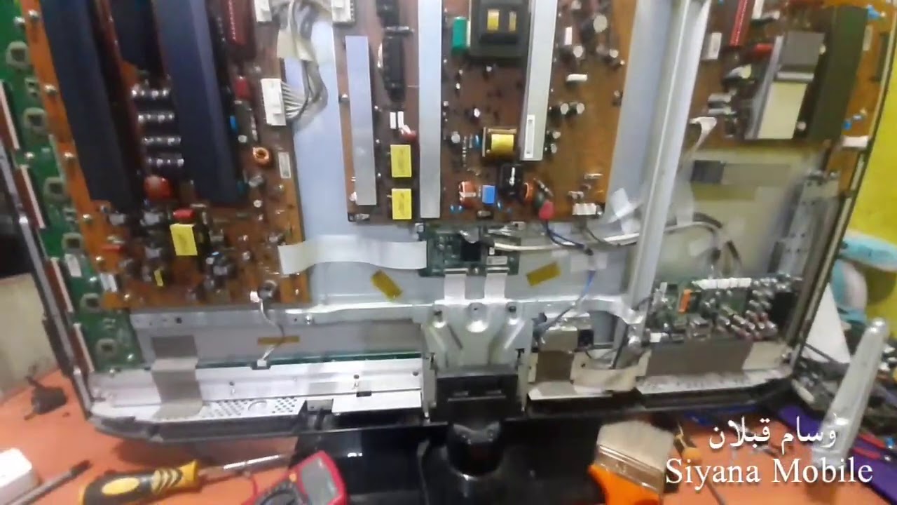 تصليح LG plasma Tv عطل في بيانات الشاشة - YouTube