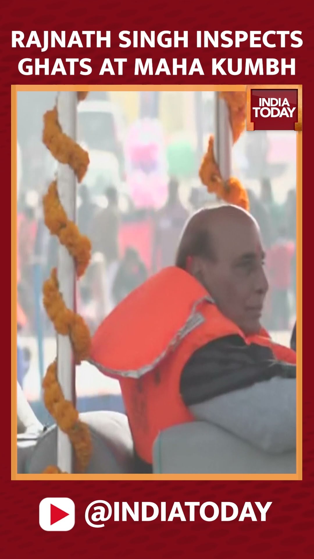 Maha Kumbh 2025: Defence Minister Rajnath Singh Surveys Maha Kumbh Ghats In Prayagraj | India Today
