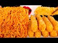 ASMR SPICY BULDAK NOODLES FRIED SHRIMPS 새우튀김 & 불닭볶음면 먹방 MUKBANG EATING SOUNDS | ZOEY ASMR 조이