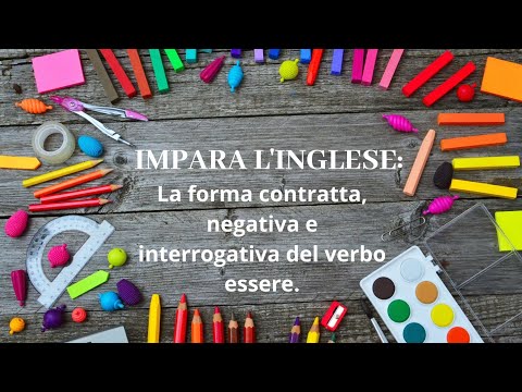 Impara L Inglese La Forma Contratta Interrogativa E Negativa Del