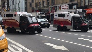 Two Brand New FDNY EMS Polaris Gator Time Square Enhancement Units Responding In Manhattan
