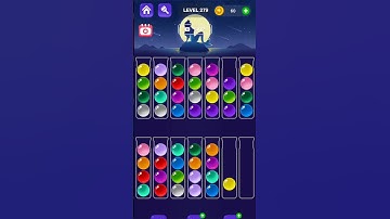 Ball Sort Master Game Level - 279 Without Boosters | Puzzle Game | #entertainment #puzzle #game