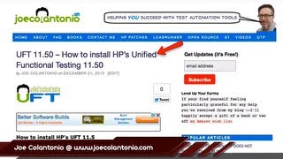 UFT 11.50-How to download and install HP Unified Functional Testing 11.5