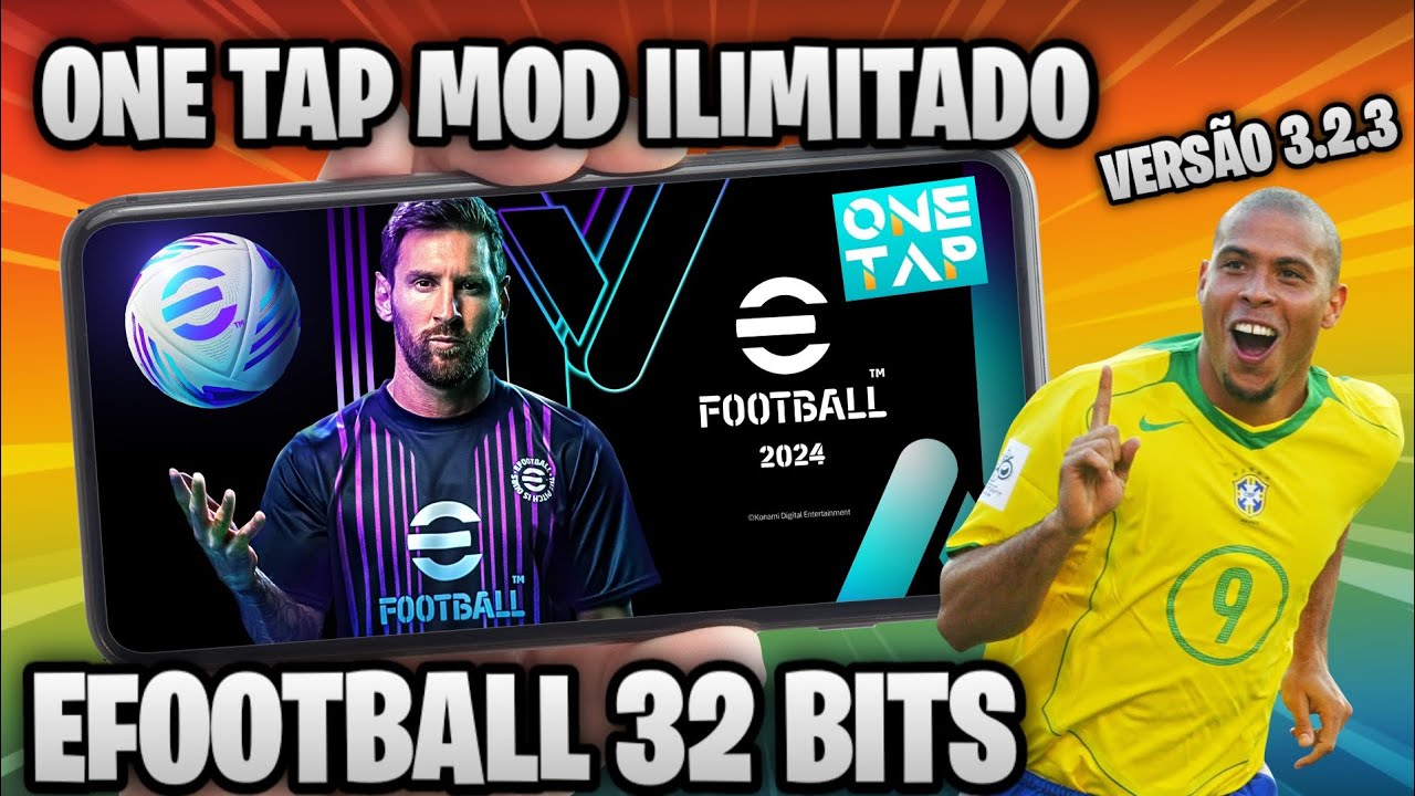 One Tap Mod Ilimitado Versão 3.3.0 eFootball 2024 Mobile Celular