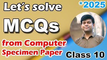 2025 Computer Specimen Paper MCQs | ICSE Class 10th Computer #java #mcq #amplifylearning