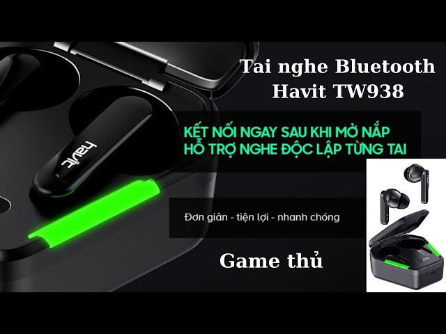 Tai nghe Bluetooth Havit TW938- Gaming cho game thủ