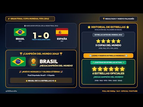 Brasil 1-0 España ¡CAMPEÓN BRASIL! - Copa Mundial FIFA 2042 🏆