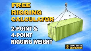 How To Calculate Lifting Lug Loads Sling Tension Free Online Rigging Tool