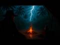 Watching a night-time thunderstorm from a tent | RDR2 ASMR