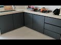 What I made the most popular color kitchen cabinet #kitchendesign #modernfurniture #charcoalgrey