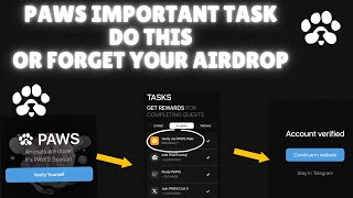 Famous PAWS verify via PAWS web - How to complete this Mandatory task for Airdrop Profile