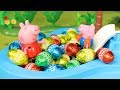 ❤ PEPPA PIG ❤ Peppa y George buscan huevos de colores en la piscina | Peppa Pig en Español