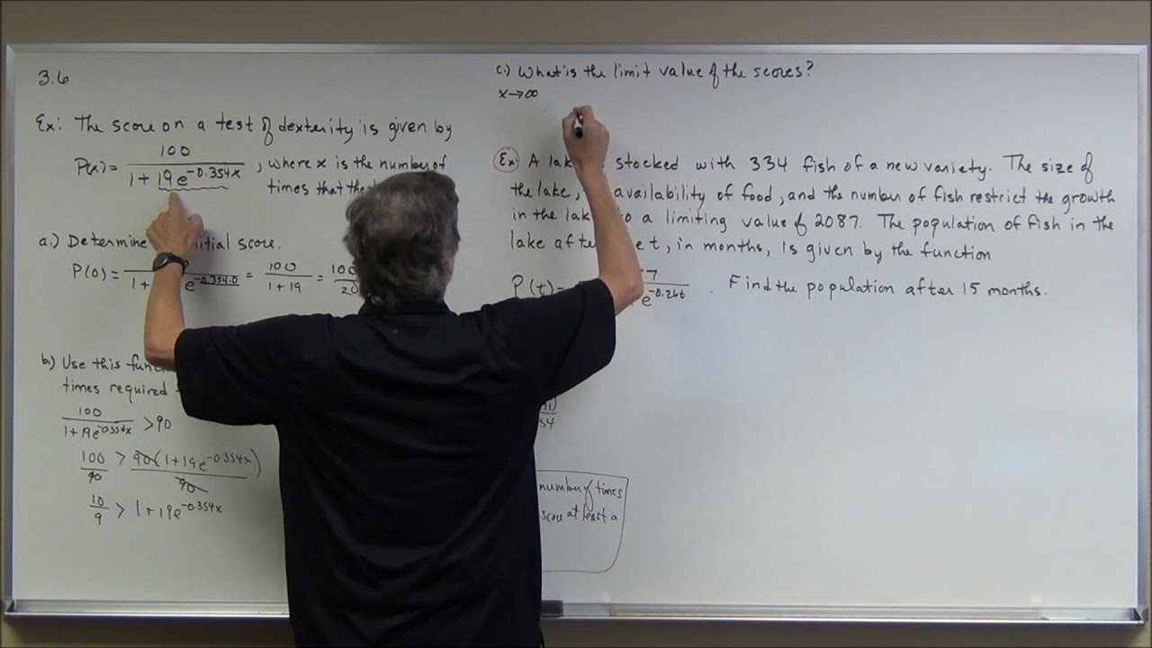 3 6 Modeling with Exponential and Logarithmic Equations 3 - YouTube
