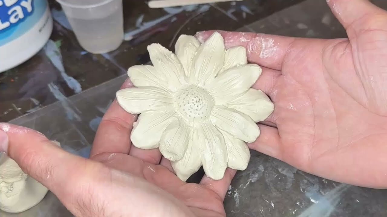 Air Dry Clay Flower   Art Demonstration