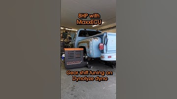 8HP with MaxxECU gear shift tuning on Dynolyze hub dyno.