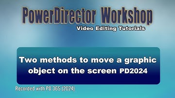 Two methods to bring a graphic object on the screen in PD 2024 / 365