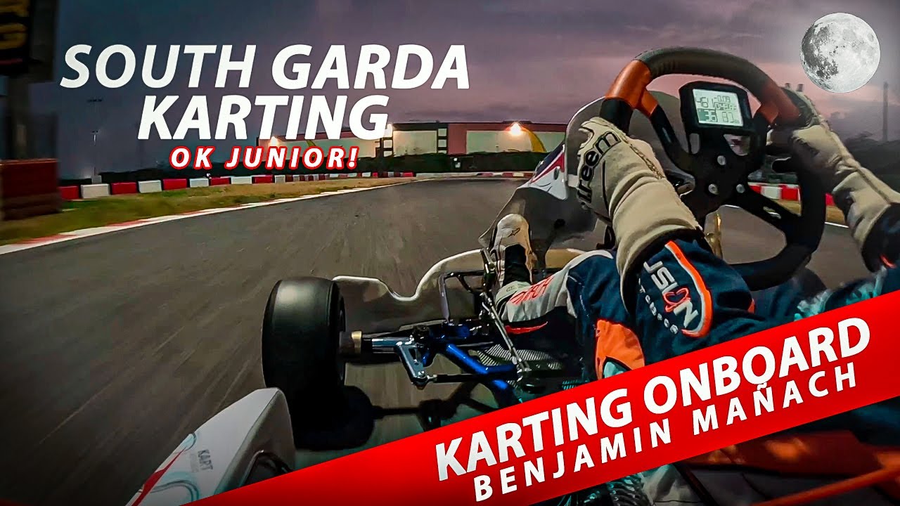 KARTING OKJ ONBOARD🔴! SOUTH GARDA KARTING AT NIGHT🇮🇹🌙 | Benjamin Mañach