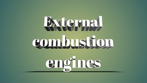 External combustion engine