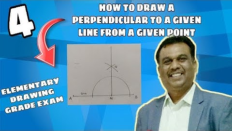 How to draw a perpendicular on a given line | elementary drawing grade exam | Suhaas Bhoir