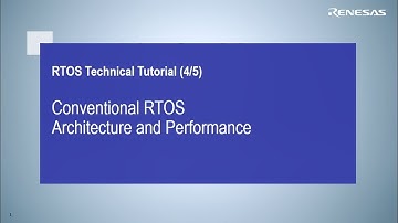 RTOS Tutorial (4/5) : Architecture and Performance of RTOS