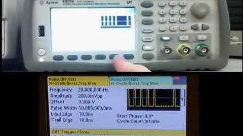 Using Trigger Delay on the 33522A Function Generator