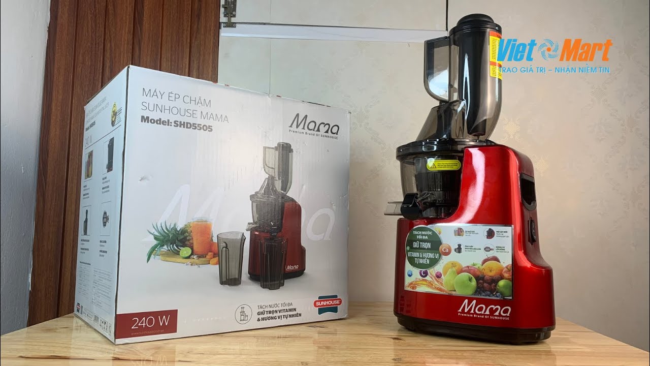 MÁY ÉP CHẬM SUNHOUSE MAMA SHD5505: Việt Mart Review và... - youtube