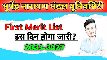 bnmu Madhepura part 1 first merit list kab hoga jari? 2023-2027 Sessions. BNMU Part-1 Merit List
