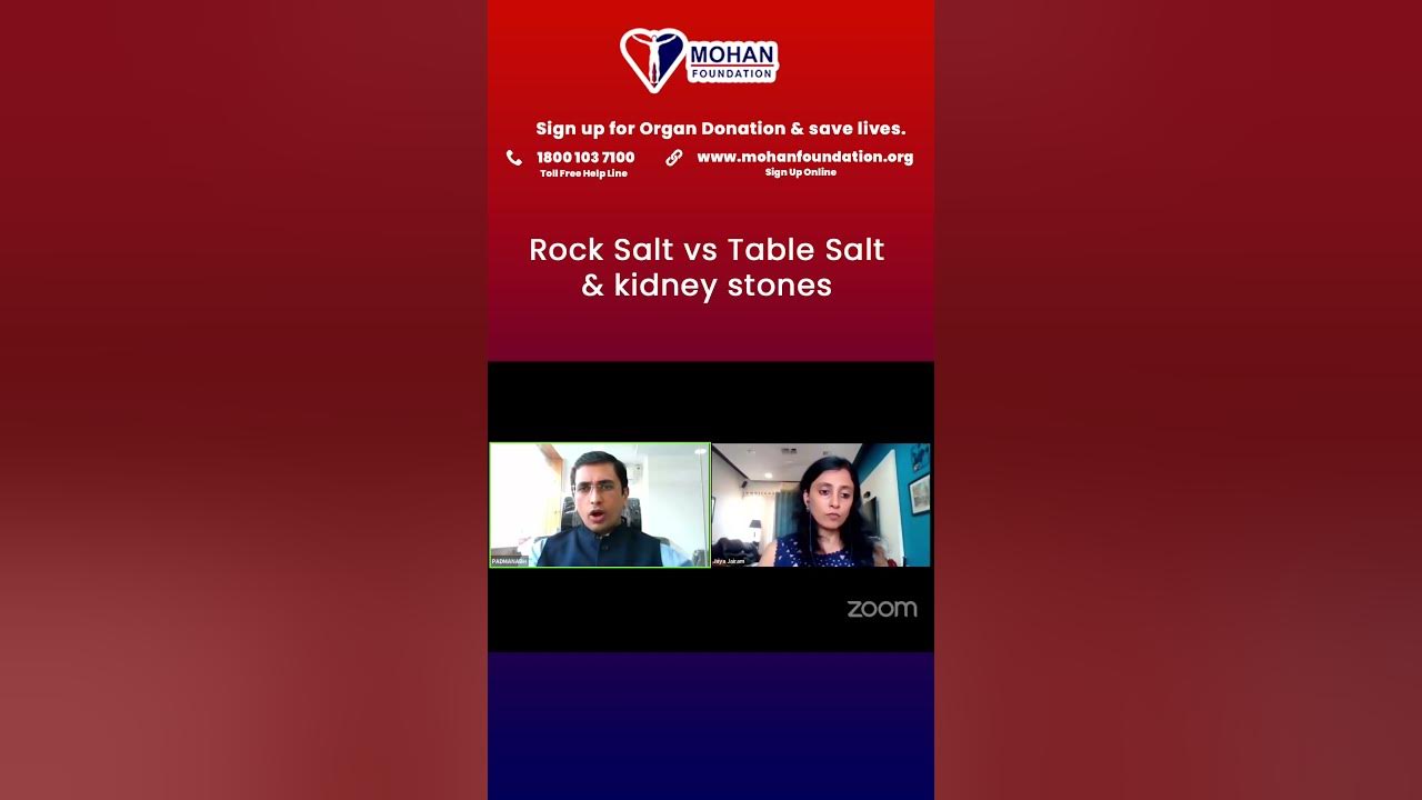 Rock Salt vs Table Salt & kidney stones MOHAN Foundation YouTube