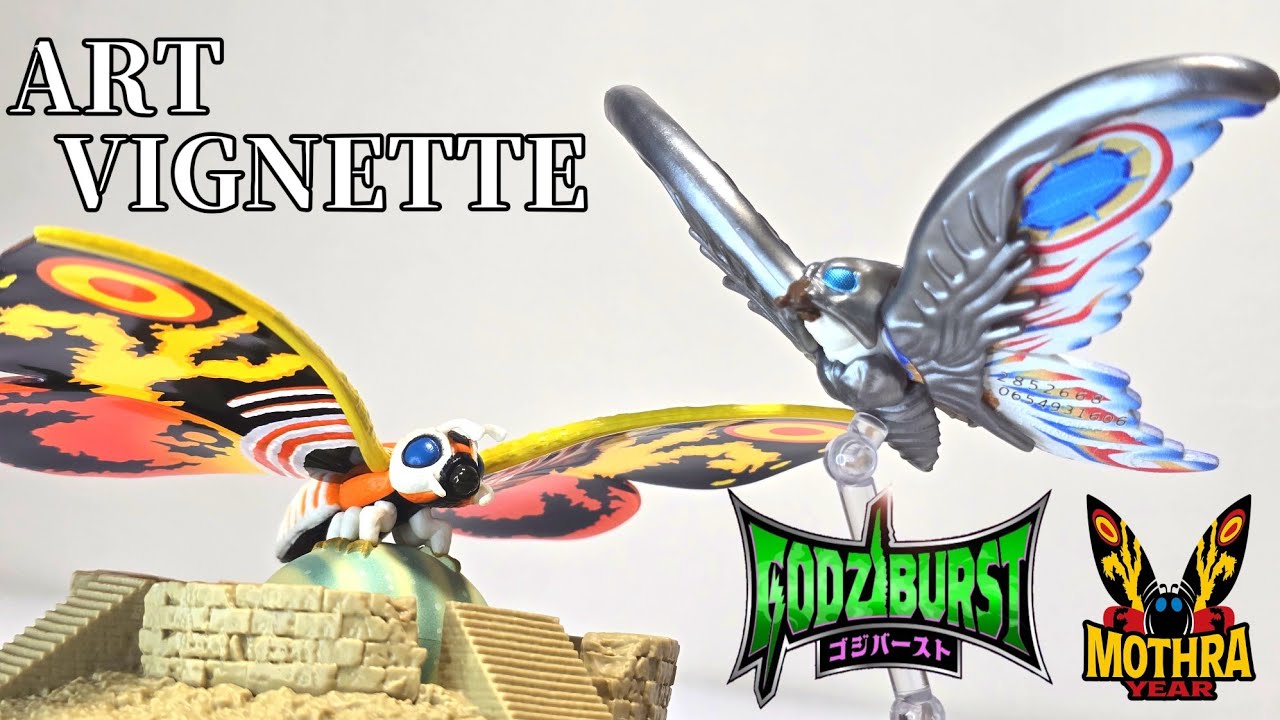 Introducing Artistic and Burst-style Mothra: Art Vignette & Goji Introducing Artistic and Burst-style Mothra: Art Vignette & Goji