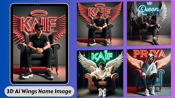 How To Create 3D Ai Wings Name Image | Trending Wings Name Video Editing | Bing Image Creator