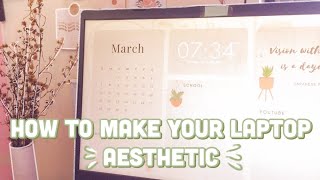 HOW TO MAKE YOUR LAPTOP AESTHETIC (Customize Windows 10 laptop) I How to  make a wallpaper organizer - YouTube