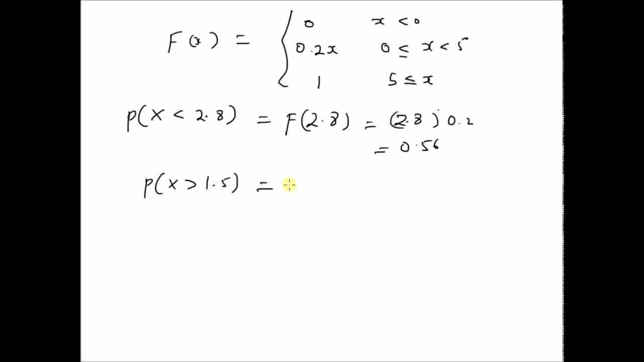 Probabilities from a CDF - YouTube