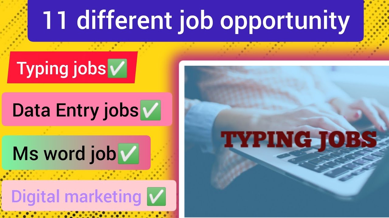11 different job opportunity||work from home job2023||Typing job||data entry job ✅#earnmoneyonline