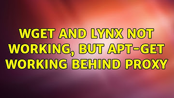 Ubuntu: Wget and Lynx not working, but apt-get working behind proxy