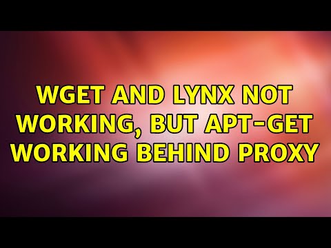 Ubuntu: Wget and Lynx not working, but apt-get working behind proxy