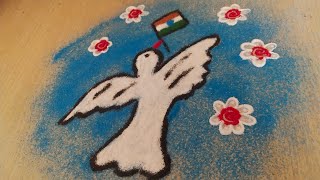 Republic day Rangoli/Easy Rangoli#Republicday#Mayurithakur#rangoli