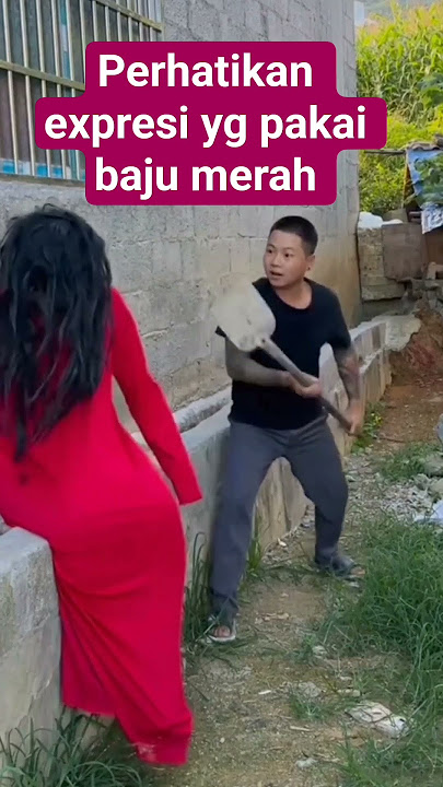 perhatikan expresi yg pakai baju merah #funny #lucu #comedy #viral #horror
