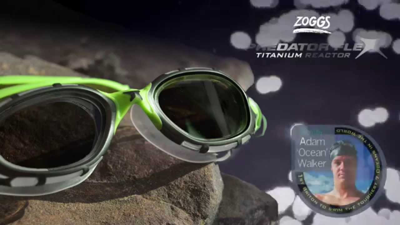 Zoggs Predator Flex Titanium Reactor Swimming Goggles - Adam 'Ocean' Walker  