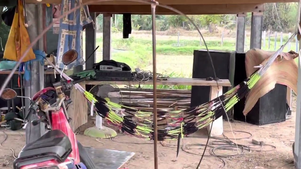 โครงว่าวสองห้องก้านลานขนาด 140 (ไม่ใส่หาง) งานมัดและสัดส่วนครับ